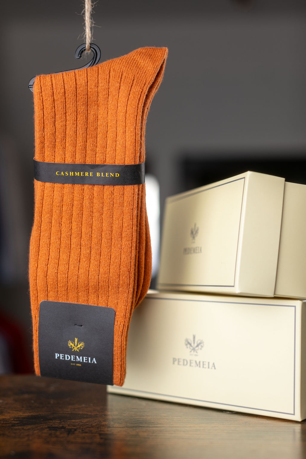 Pedemeia Orange Cashwool Socks