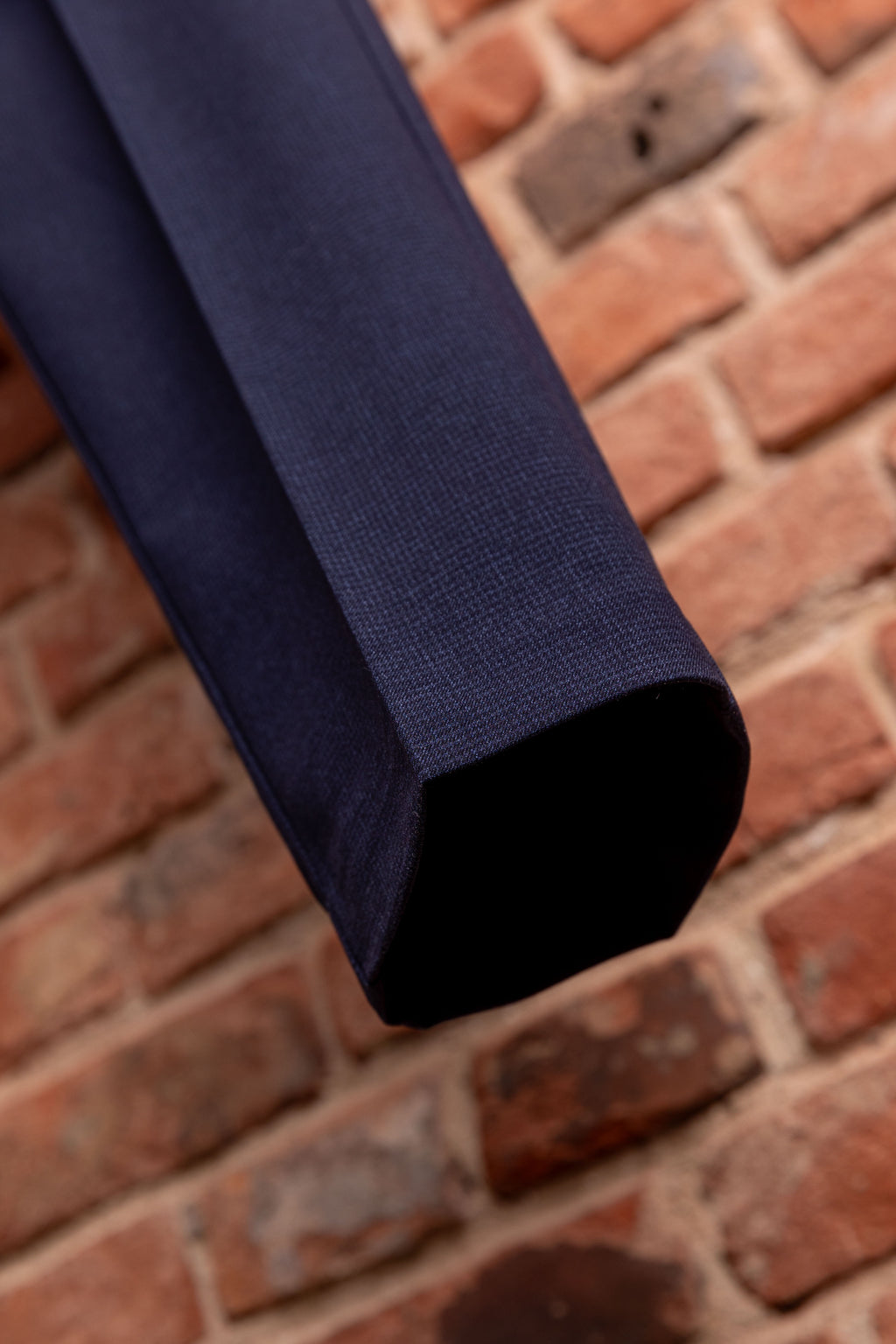Spodnie Caracciolo Navy Pleated Matowa Flanela
