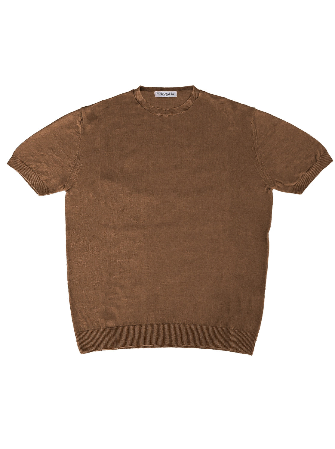 Sweter 100% Organiczny Len Brown – Made in Italy