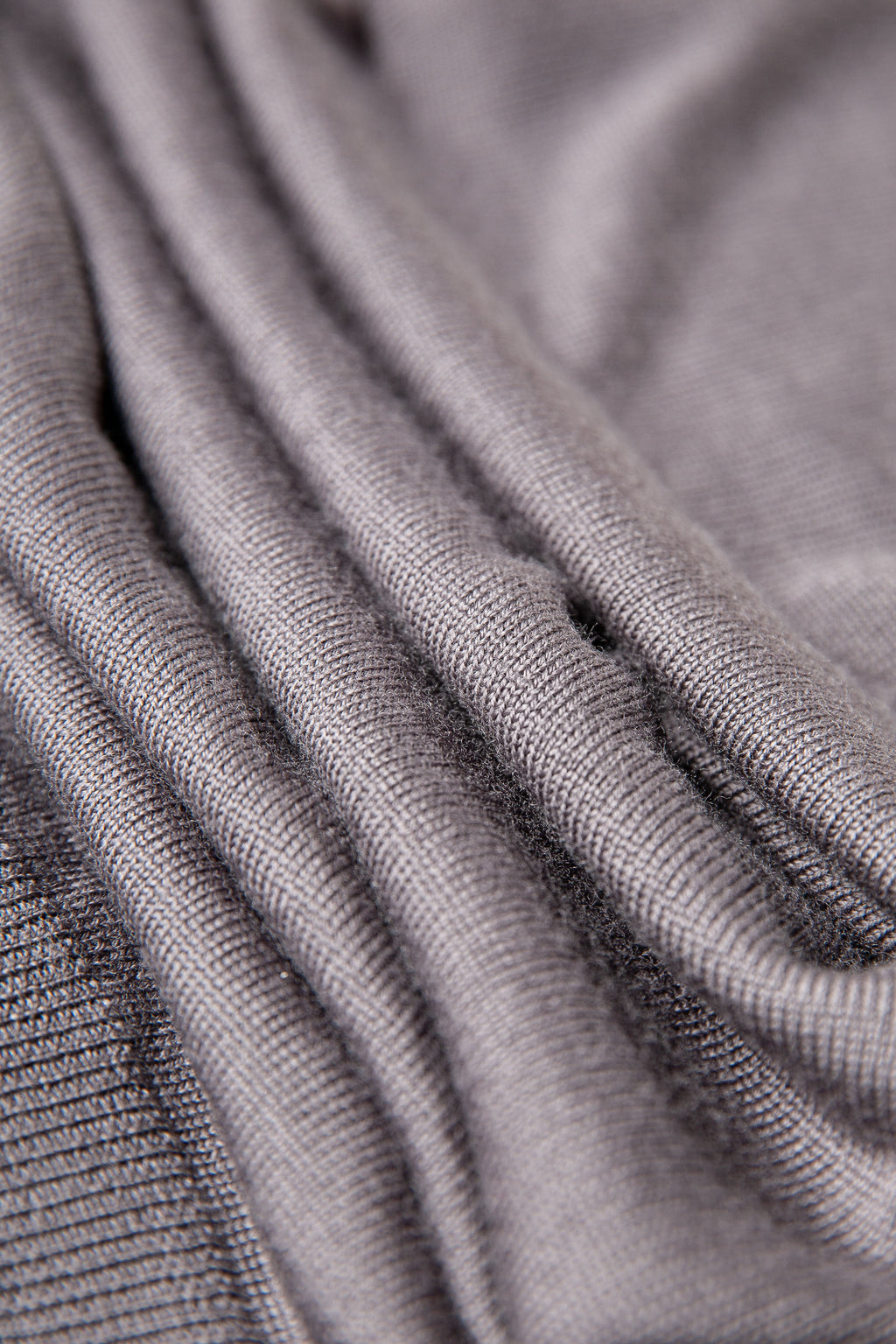 Sweter Half-Zip Ołowiany z Wełny Merino