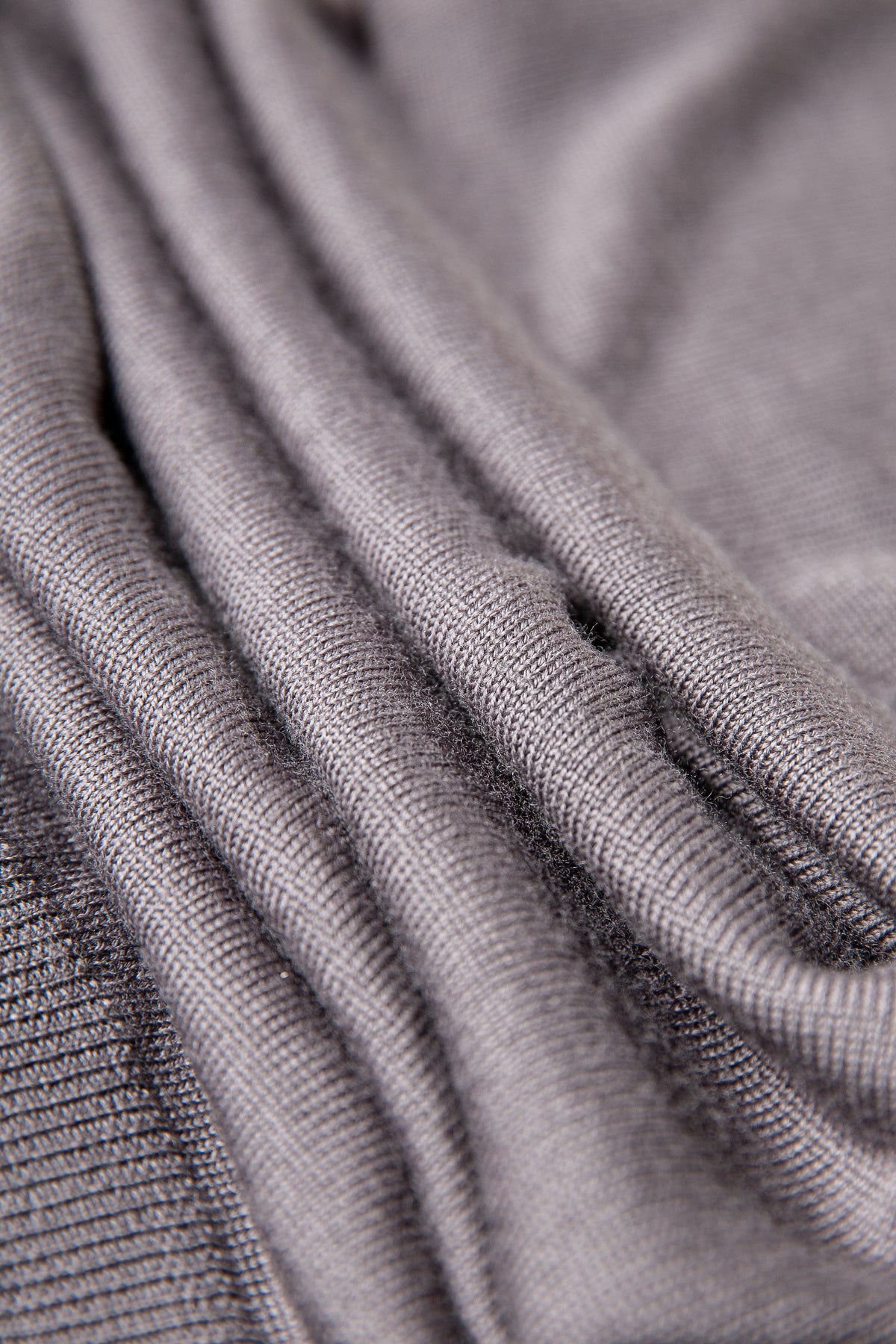 Sweter Half-Zip Ołowiany z Wełny Merino