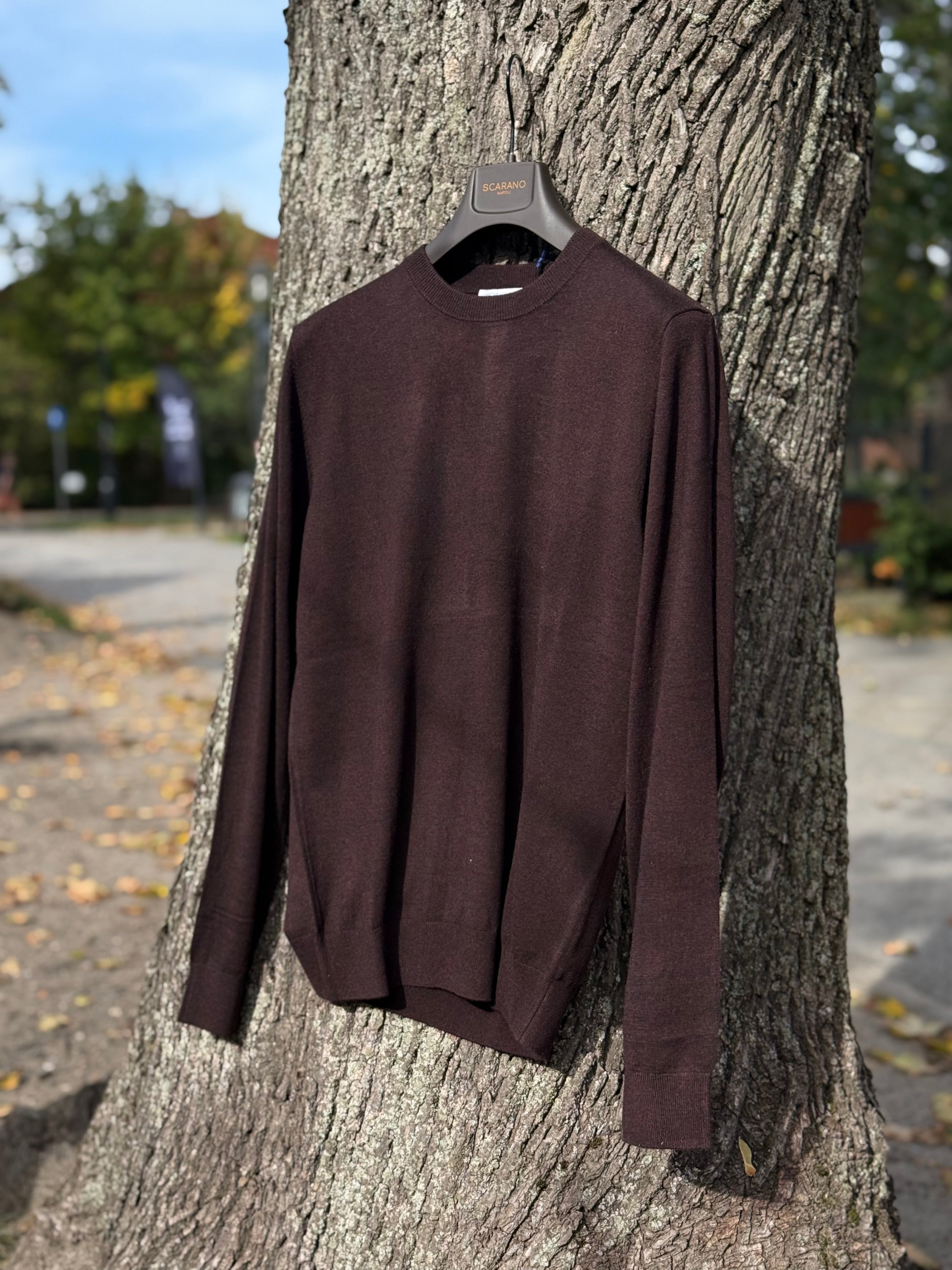 Sweter Crew Neck Caracciolo Brown Cashwool 2026