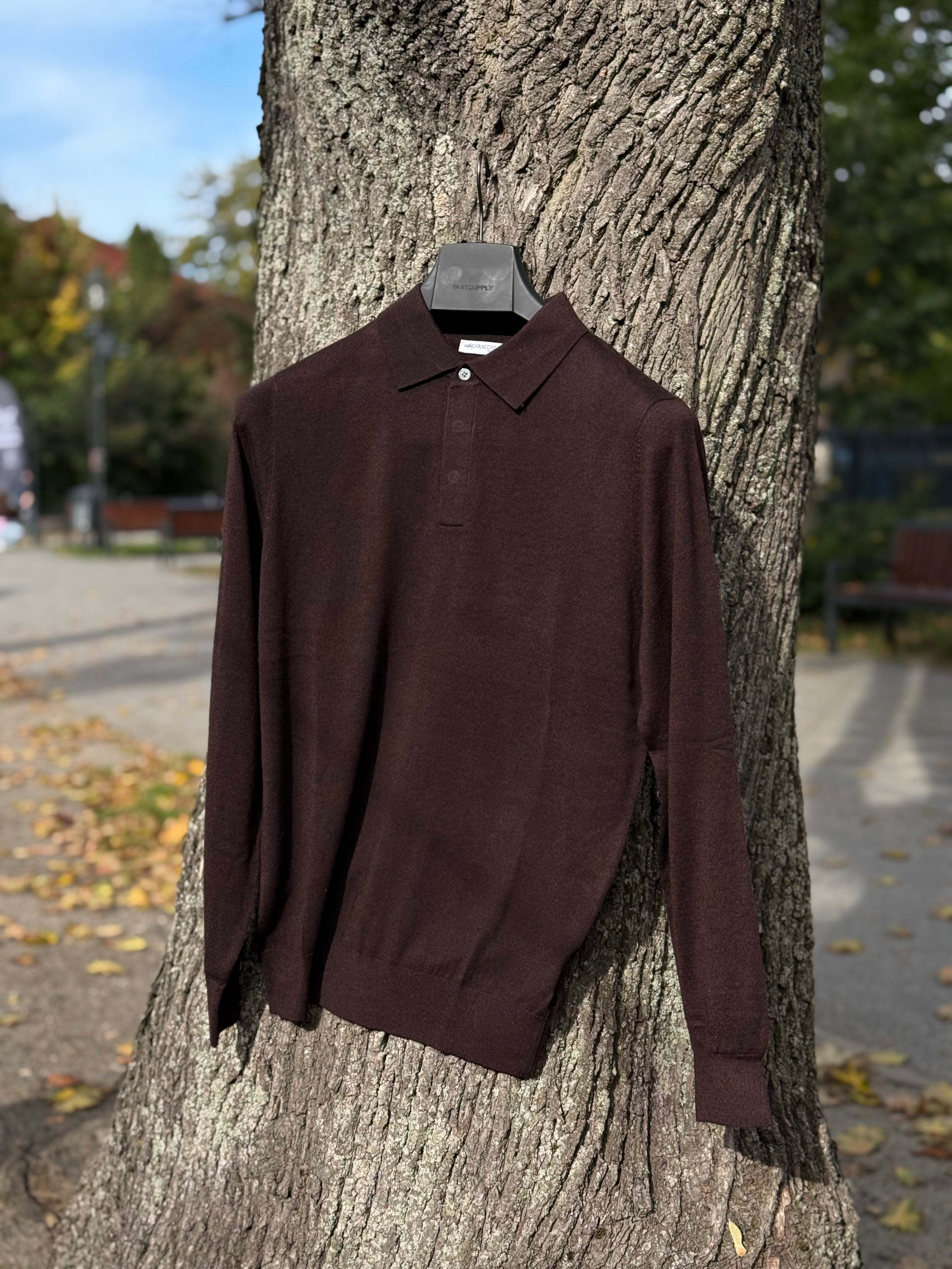 Sweter Polo Caracciolo Brown Cashwool 2026