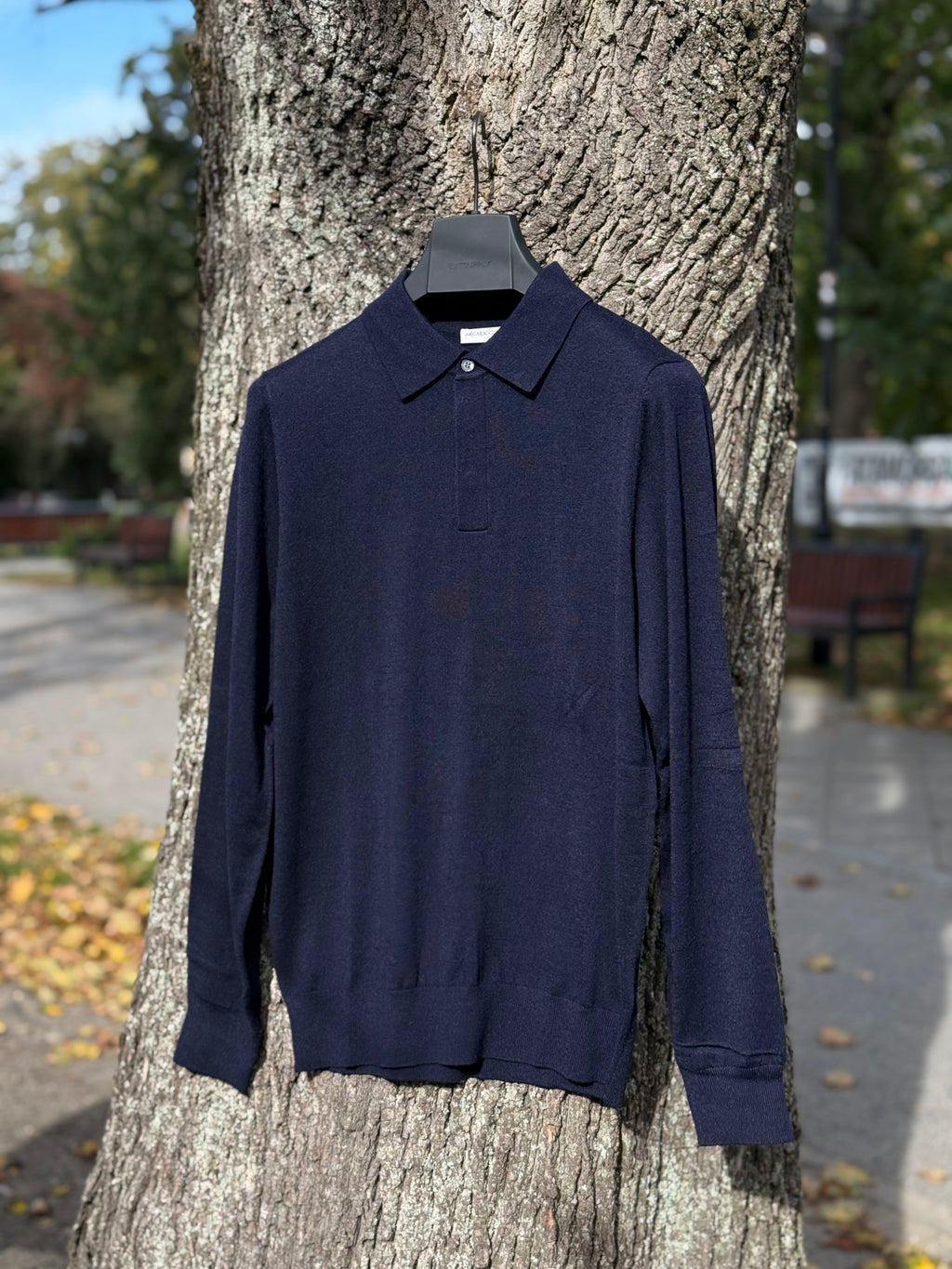 Sweter Polo Caracciolo Navy Cashwool 2026